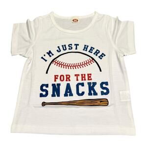 Toddler Snacks Baseball Shirt 2T 3T